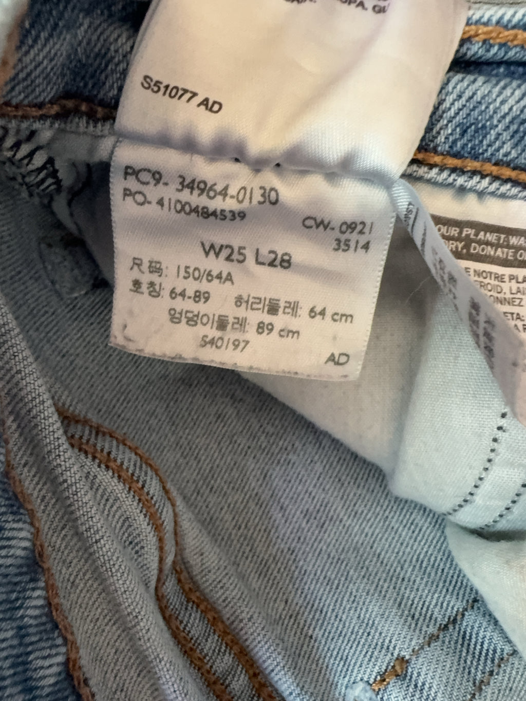 Vintage Levi Strauss & Co. Bottom (W25)
