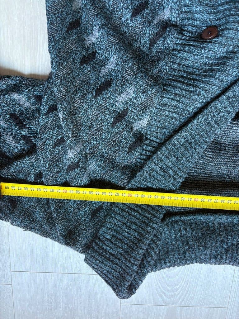 Vintage Gebreid Vest Groen L