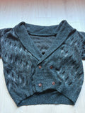 Vintage Gebreid Vest Groen L