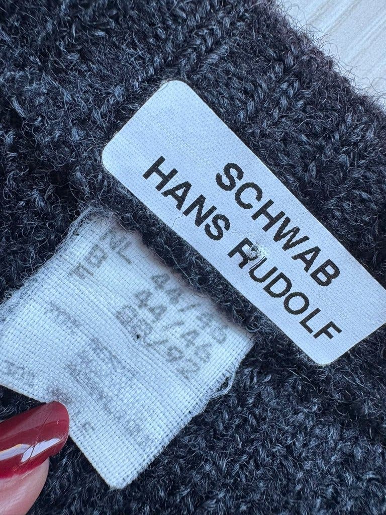 Vintage Schwab Hans Rudolf V-hals Trui L