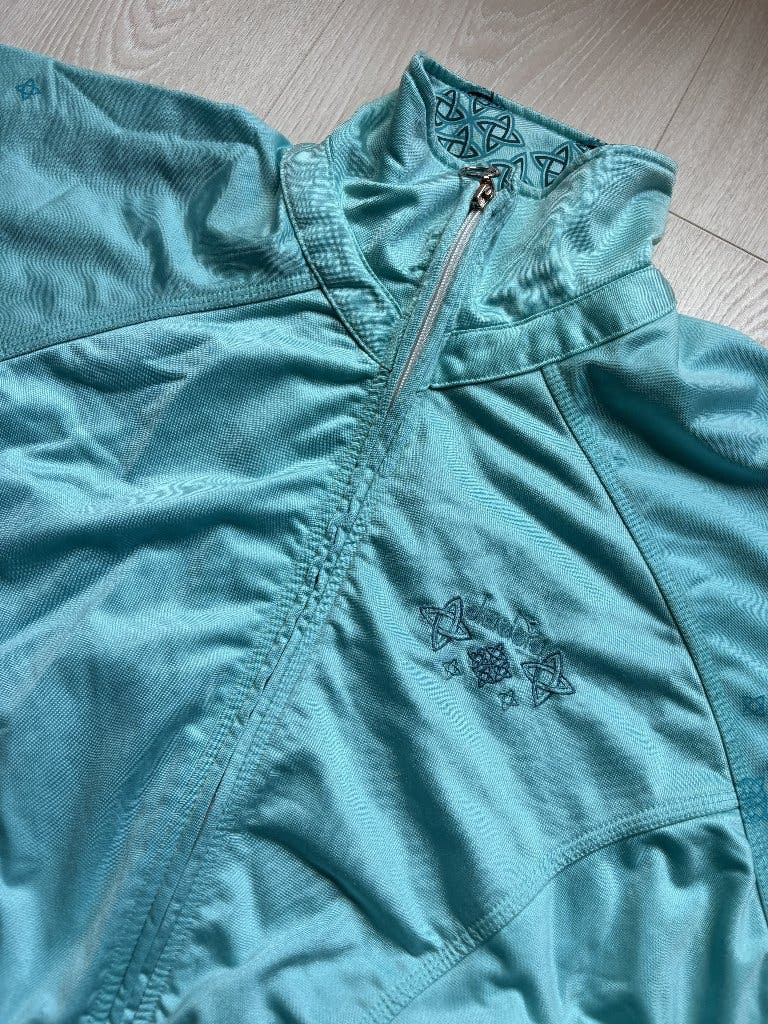 Vintage Diadora Trainingsjack Turquoise S