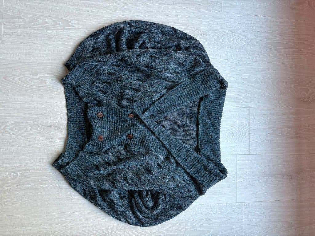 Vintage Gebreid Vest Groen L