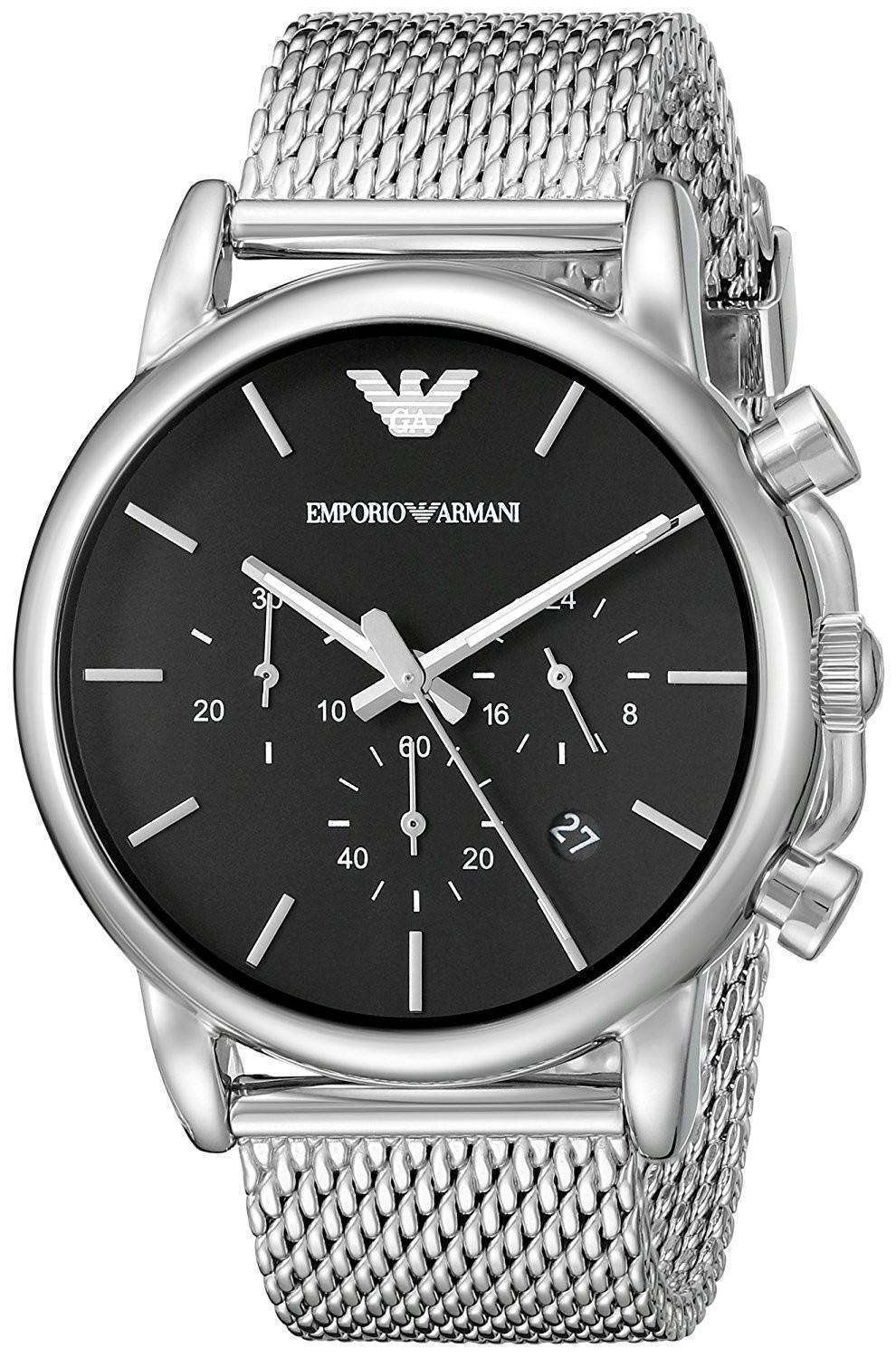 Emporio Armani AR1811 Men's Watch – Silver/Black, 41mm
