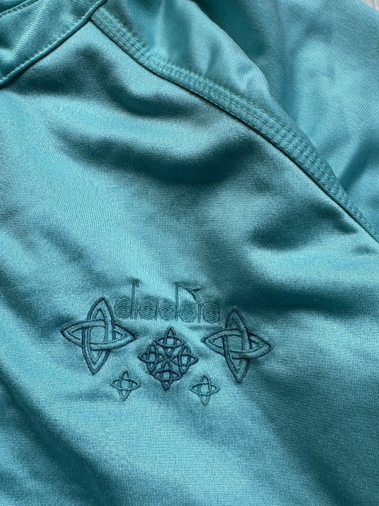 Vintage Diadora Trainingsjack Turquoise S