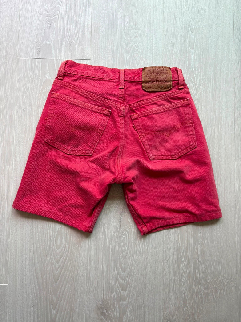 Levi's 501 Women's Red Denim Shorts W29