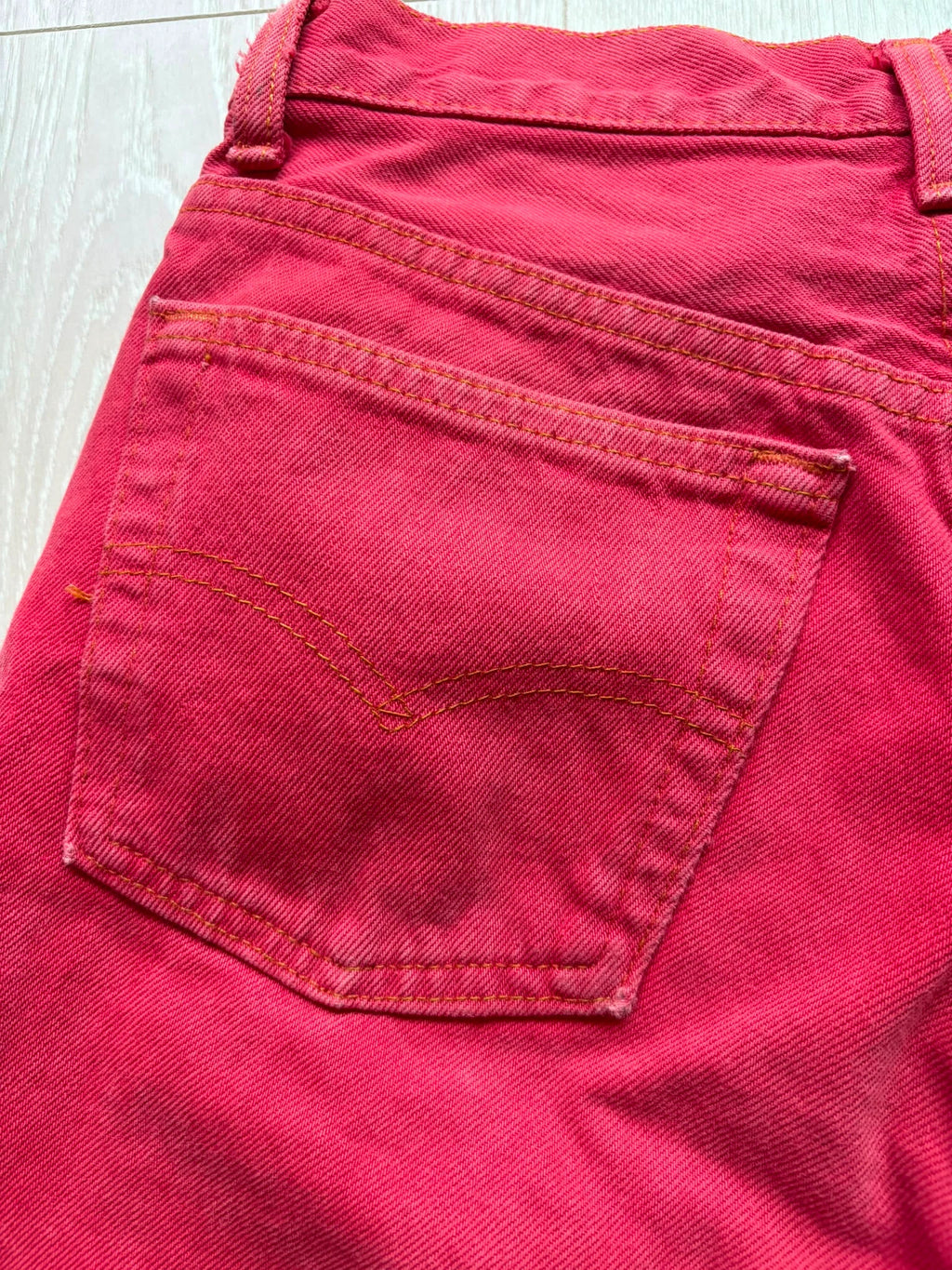 Levi's 501 Women's Red Denim Shorts W29