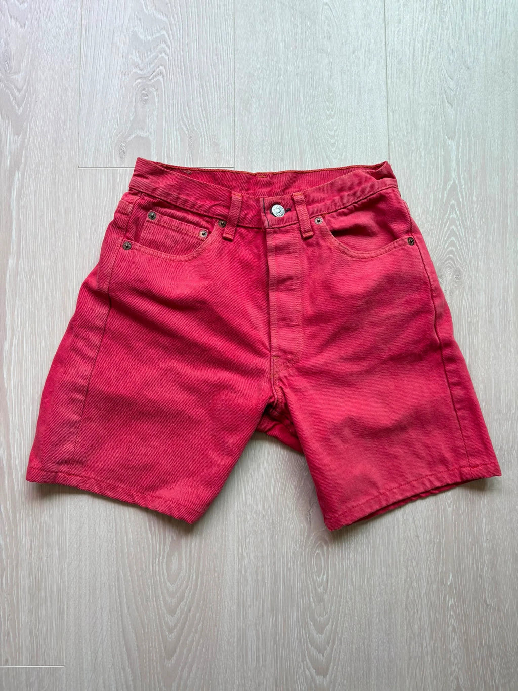 Levi's 501 Women's Red Denim Shorts W29