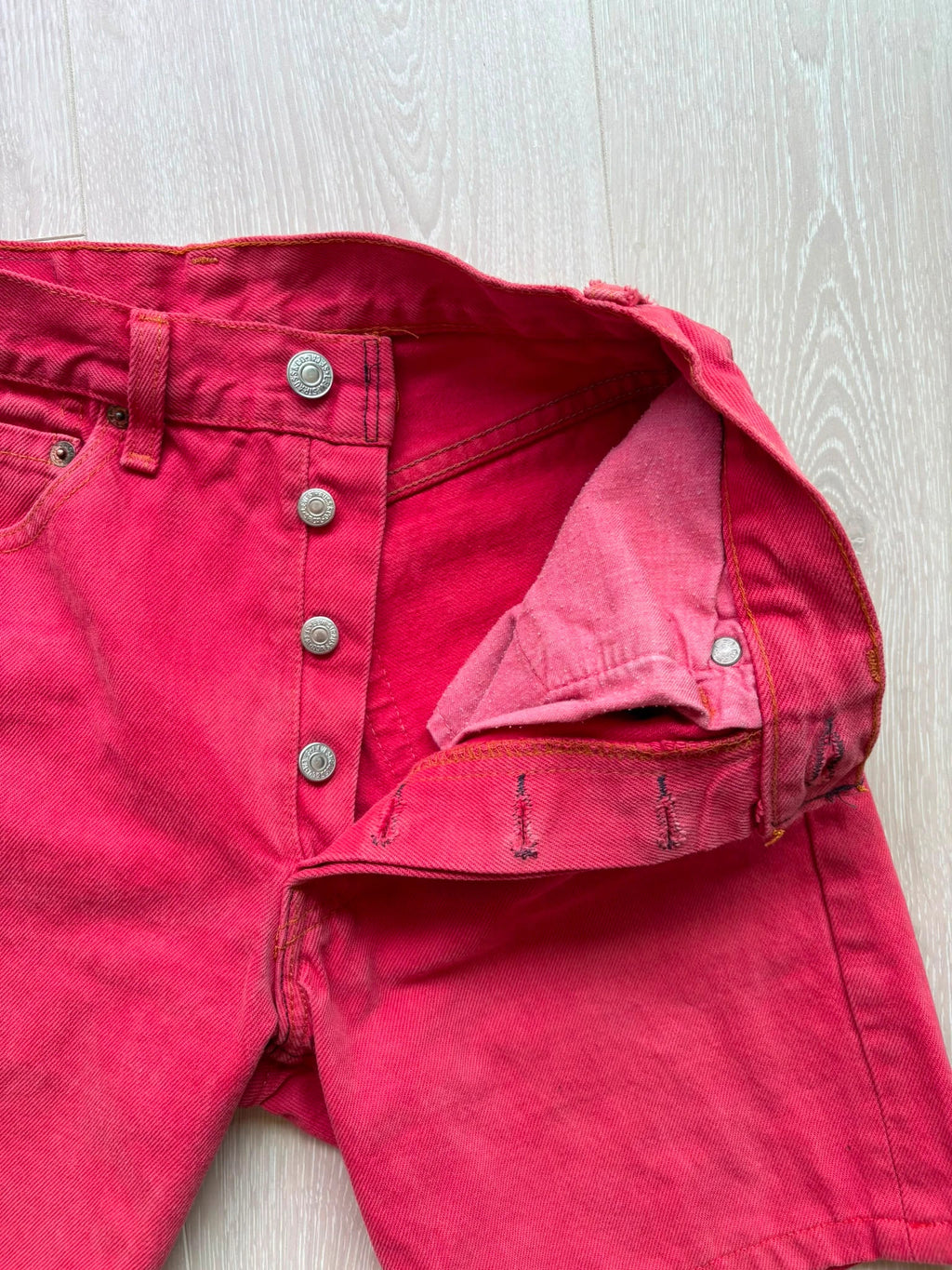 Levi's 501 Women's Red Denim Shorts W29