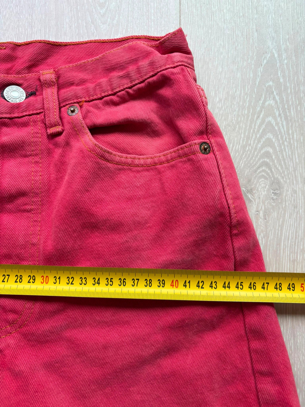 Levi's 501 Women's Red Denim Shorts W29