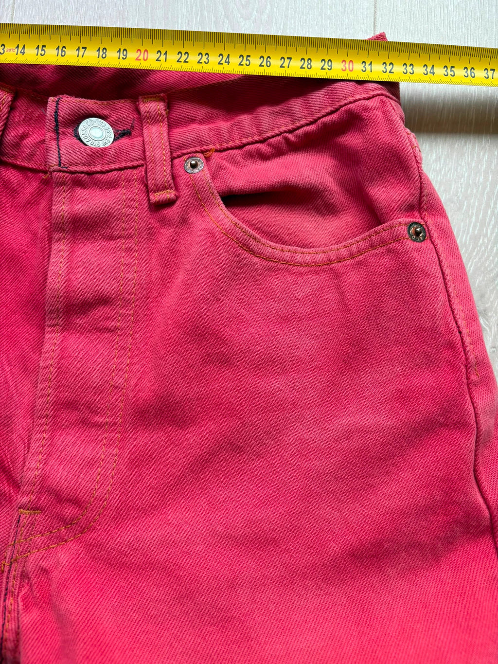 Levi's 501 Women's Red Denim Shorts W29