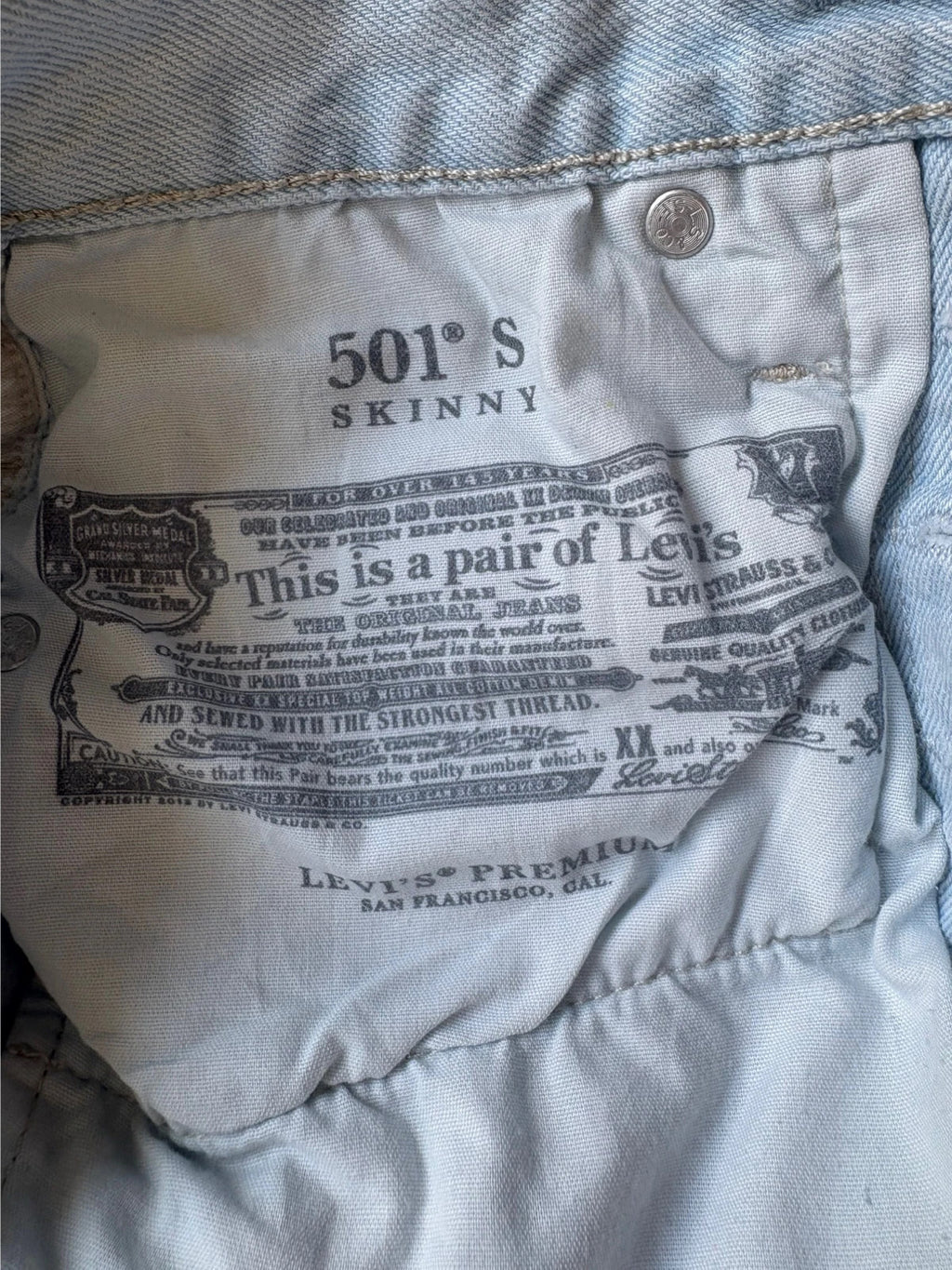 Levi's 501 Women's Skinny Denim Shorts W24/XXS